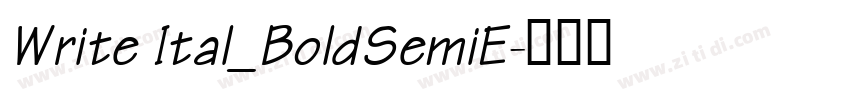 Write Ital_BoldSemiE字体转换